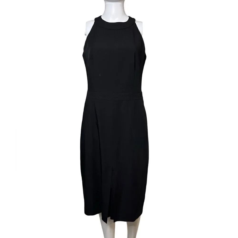 Reformation Marlowe High Neck Cocktail Dress Black Size 8